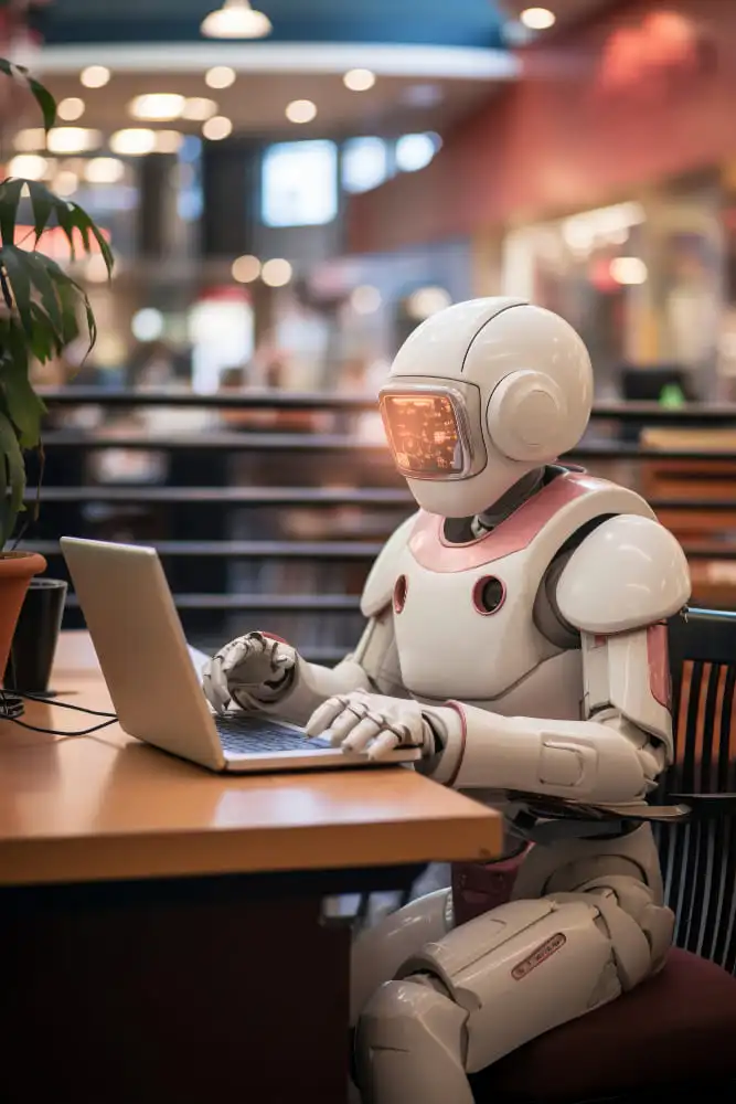 robo pesquisando no chatgpt