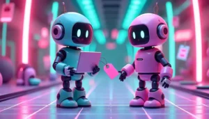 dois robos conversando