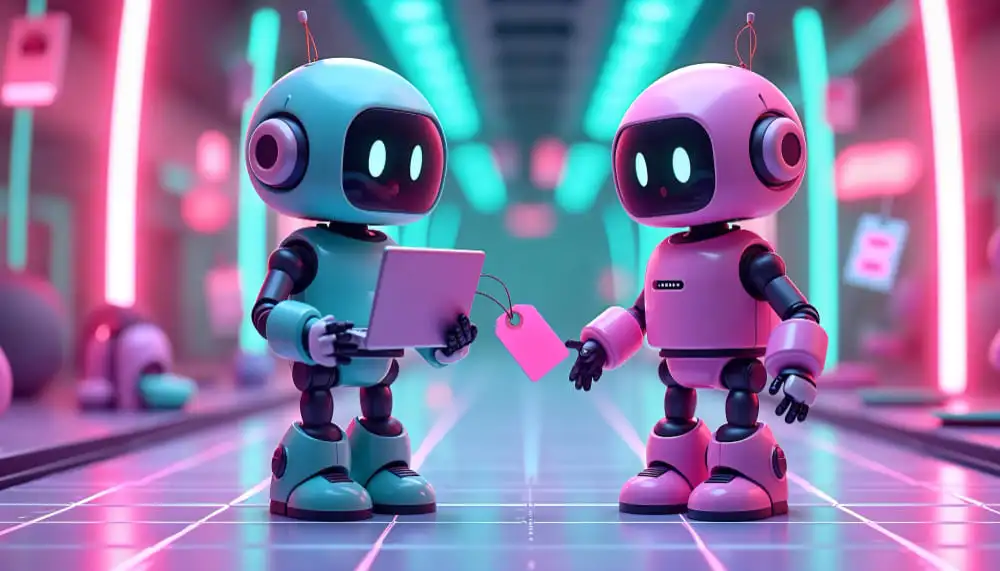 dois robos conversando